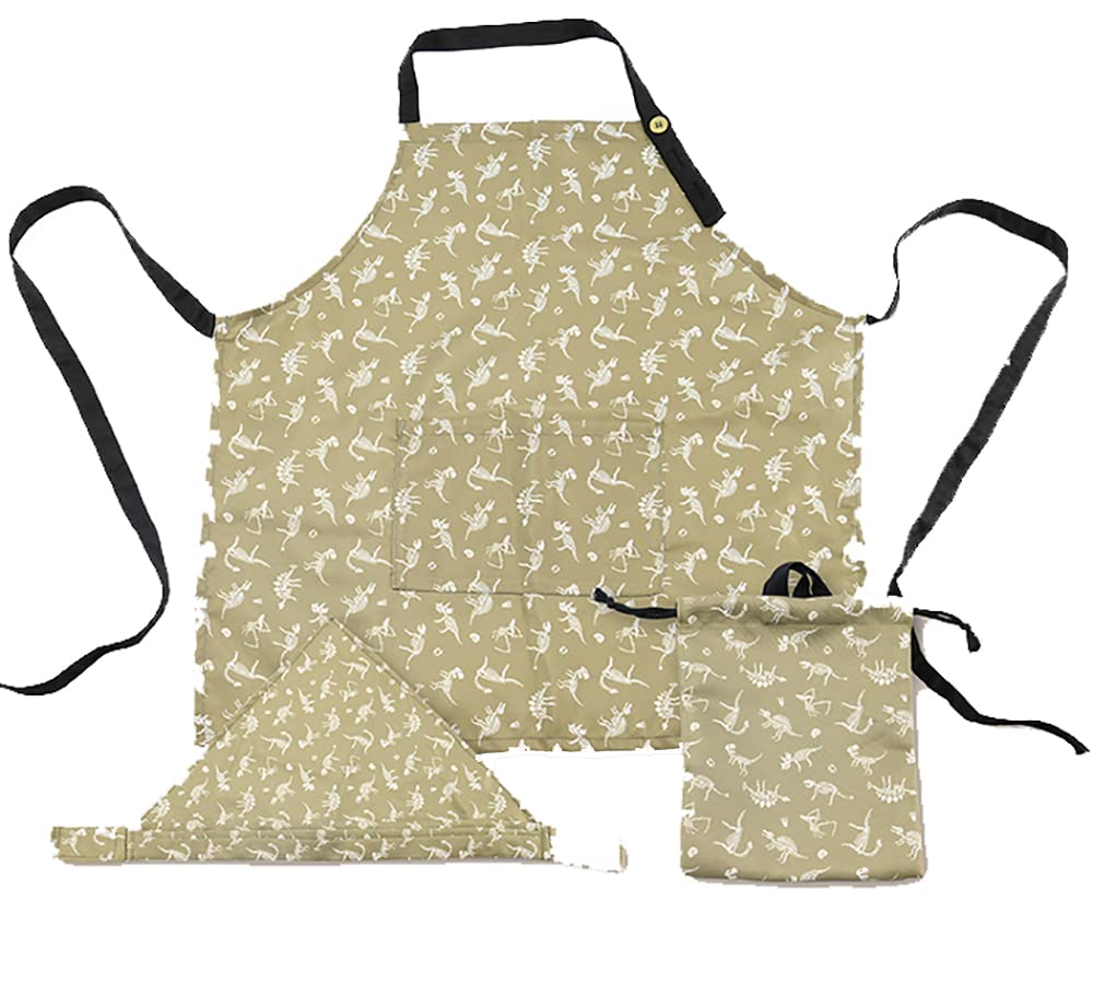 Amazon.co.jp: ヤクセル 収納袋付き エプロン 子供用 3点セット 身長  