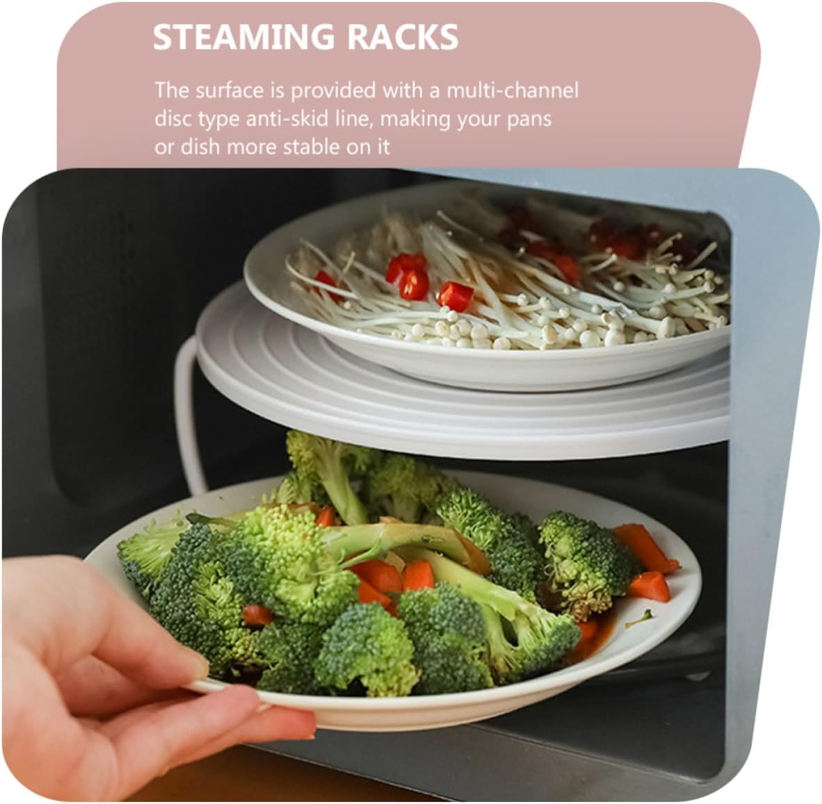 Microwave Use for Heating Shelf Rack Folding Storage Food Kitchen