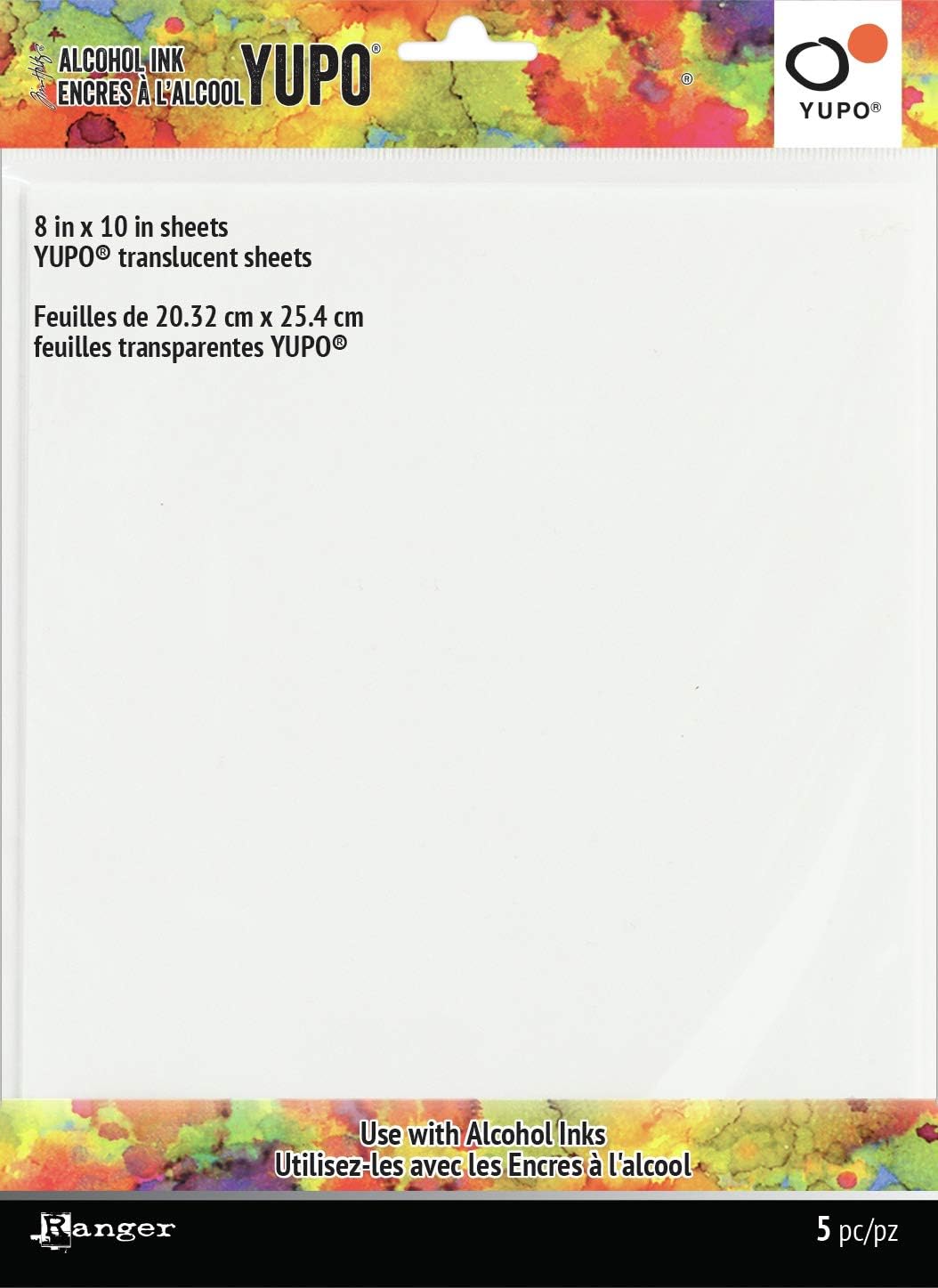 Tim Holtz - Ranger YUPO PAPER ALCHL INK 8X10, 8"X10"