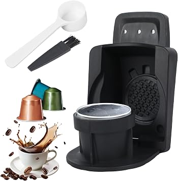 Coffee Pods Adapter for Dolce Gusto Reusable Coffee Pods Coffee Capsule Converter Holder for Ns Original Capsules Coffee Accessory1spoon+1brush