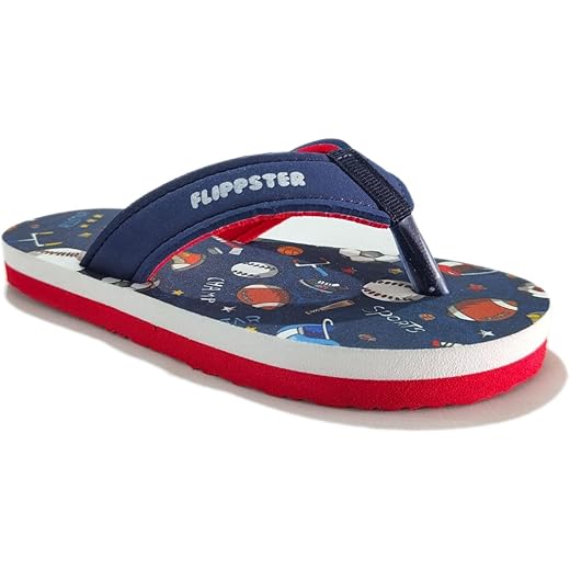 Kids Sports Flip Flops, Navy Blue