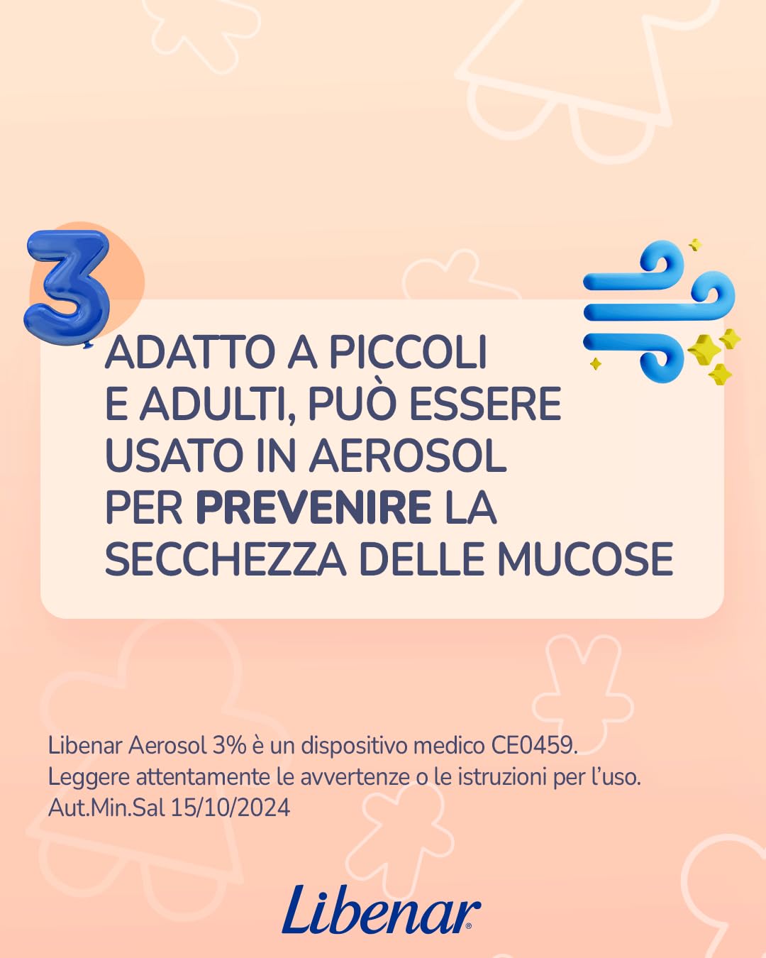 Libenar Fiale Aerosol Ipertoniche 3% per l’Inalazione in Aerosolterapia di Neonati, Bambini e Adulti, 18 Fiale da 4 ml