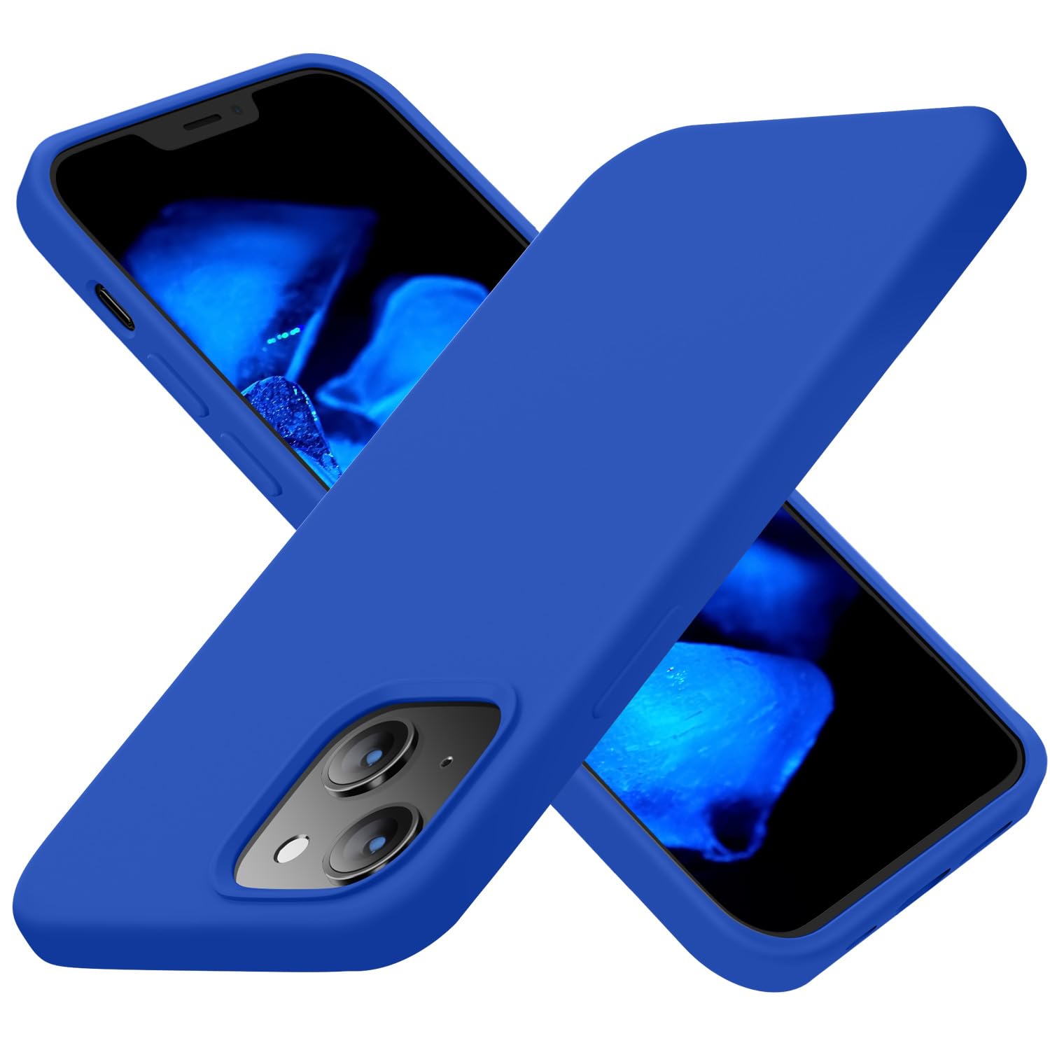 Cordking Designed for iPhone 13 Case, Designed for iPhone 14 Case, Silicone Ultra Slim Shockproof Protective Phone Case with [Soft Anti-Scratch