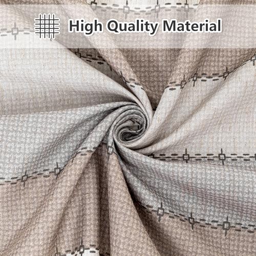 MYSKY HOME Table Cloth 60x84 in Rectangle, Heavy Duty Linen Look Waterproof Tablecloths Farmhouse Tablecloth, Wrinkle Free Table Cover with Coffee Lines for Kitchen Dining, Party by MYSKY HOME - Used condition - Image 4