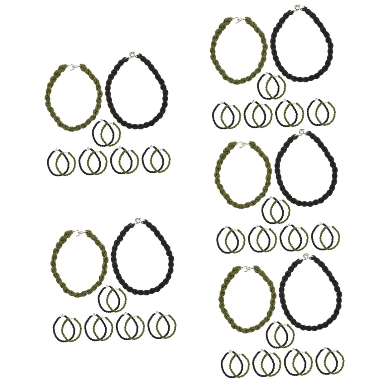 BESPORTBLE Lot De 5 Cordes Élastiques Multifonctions pour Pantalons Idéales pour La Randonnée Compactes Et Réutilisables Idéales pour Le Camping en Plein Air 12 Pièces X 5