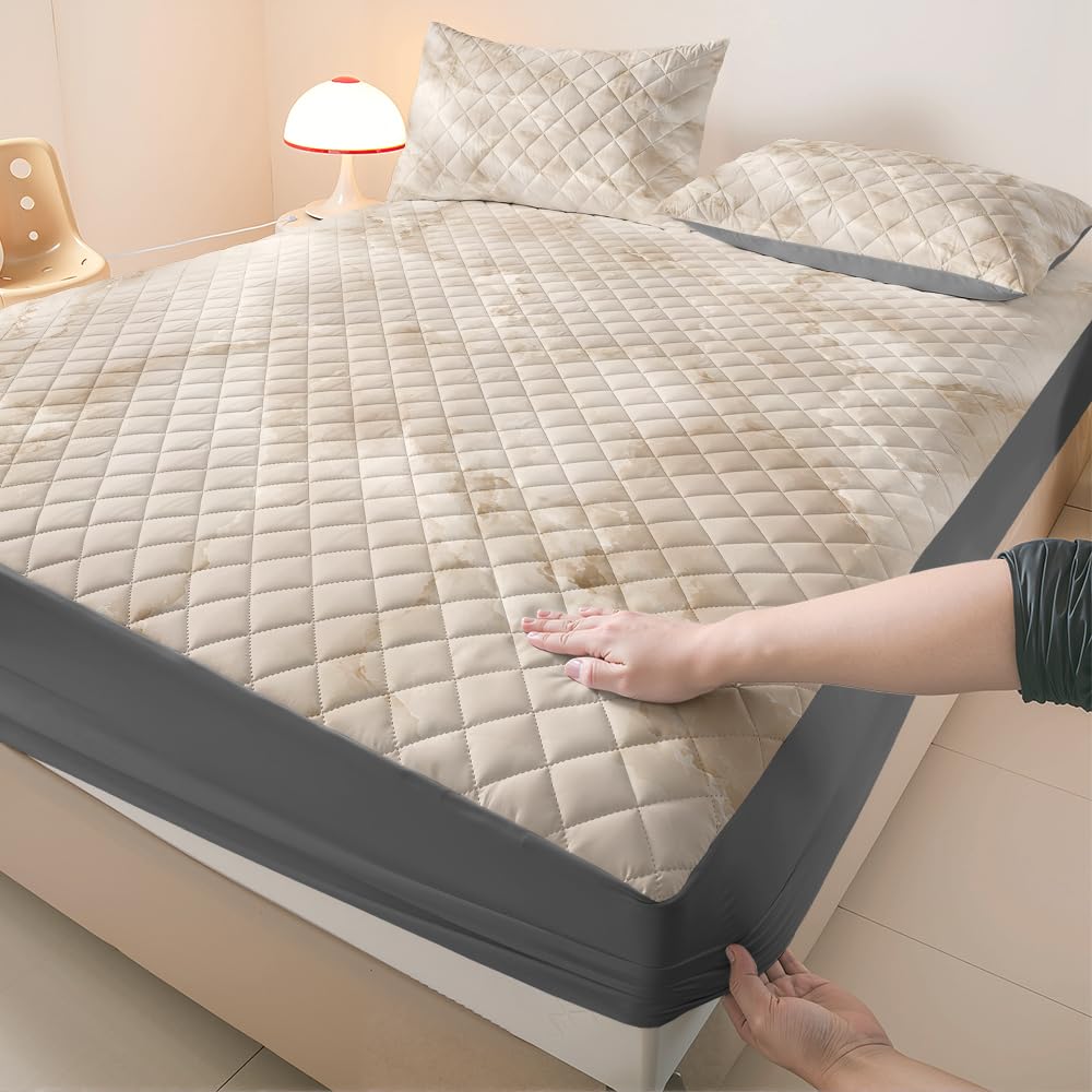 Morbuy Alèse Imperméable Matelassée (Marbre 9,180x200cm)