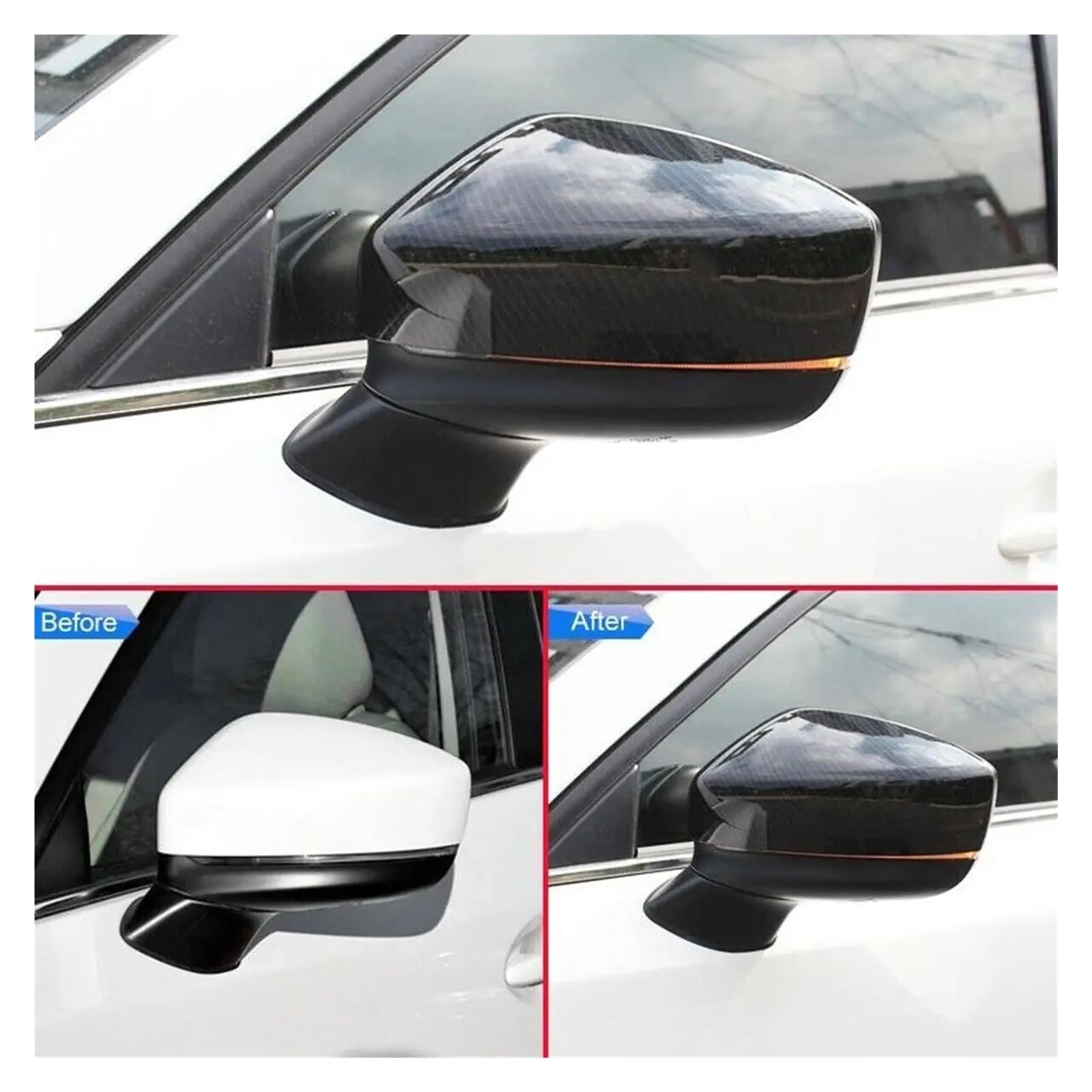 Stylische Spiegelkappen Für Mazda CX-5 & CX-8 (2012-2014) - Carbon-Optik & ABS-Material