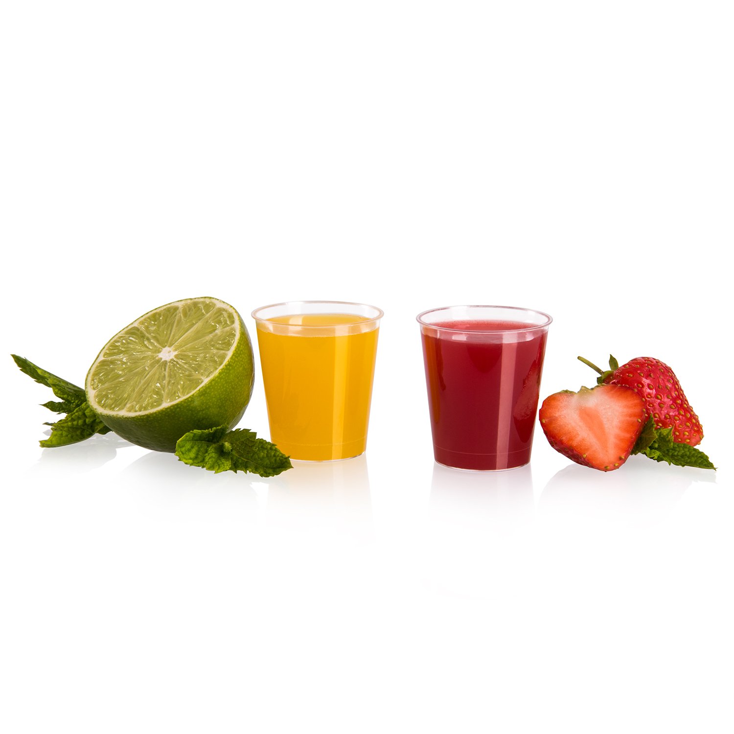 Blumtal Vasos chupito plastico duro transparente - 1000 pcs incluye carton - Vasitos aperitivos plastico 2 Cl - Vasos de chupito ideal para fiestas