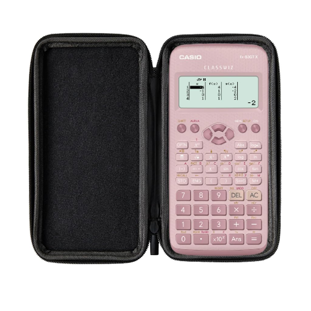 Casio fx-83GT X Rosa con Funda Protectora WYNGS Rosa - Calculadora Científica - Paquete Básico (Inglés)