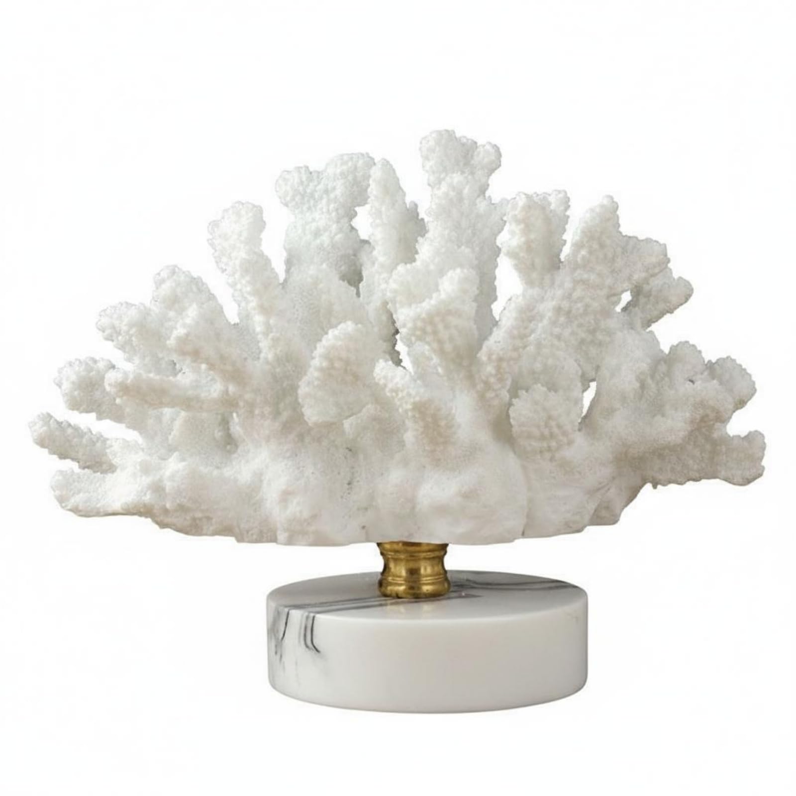 Adorno de coral Fzaqwen pieza decorativa de mármol para gabinete y salón