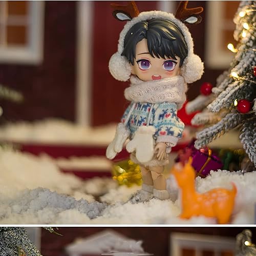 Miniatura 2 de XiDonDon OB11 - Disfraz de Navidad para muñeca, conjunto de suéter con cuernos para GSC, Ymy, Body9, 112bjd (multicolored3)