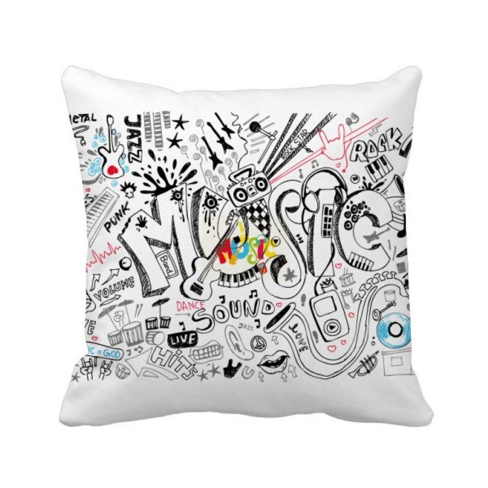 Housse de coussin graffiti street culture carré pour canapé salon