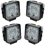 TURBO 4Pcs 27w square spot Led work Light high Waterproof rate IP67 Super Bright for Off-Road /4WD /4x4-Jeep/ Cabin/UTE/SUV/ATV/Truck/Car/Boat