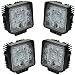 TURBO 4Pcs 27w square spot Led work Light high Waterproof rate IP67 Super Bright for Off-Road /4WD /4x4-Jeep/ Cabin/UTE/SUV/ATV/Truck/Car/Boat