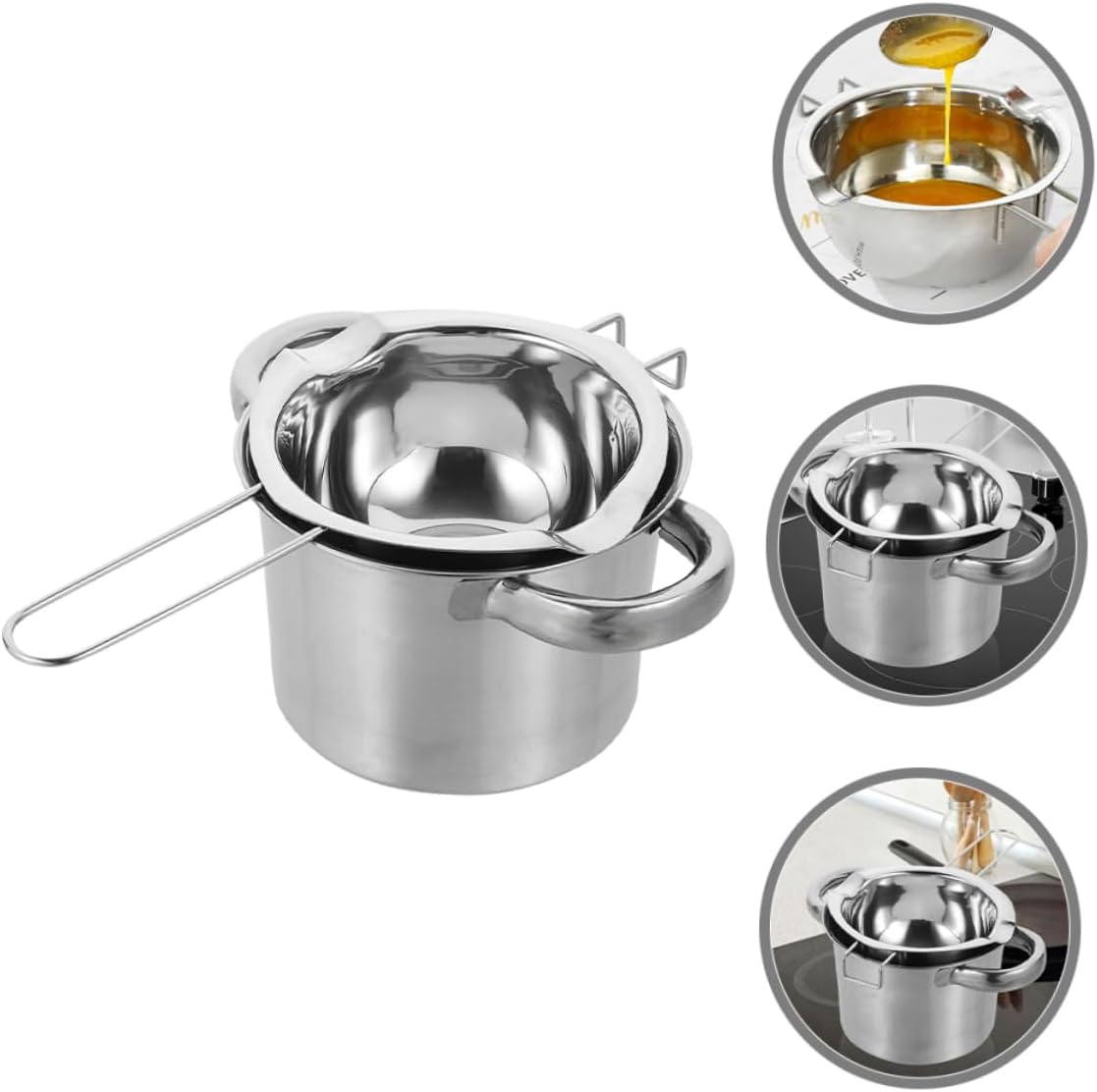 1 Set Chocolate Melting Pot Butter Melting Pot Stainless Steel Pans Set Candy Melting Pot Candle Pouring Pan Small Saucepan Baking Pan Kitchen Supplies Chocolat,