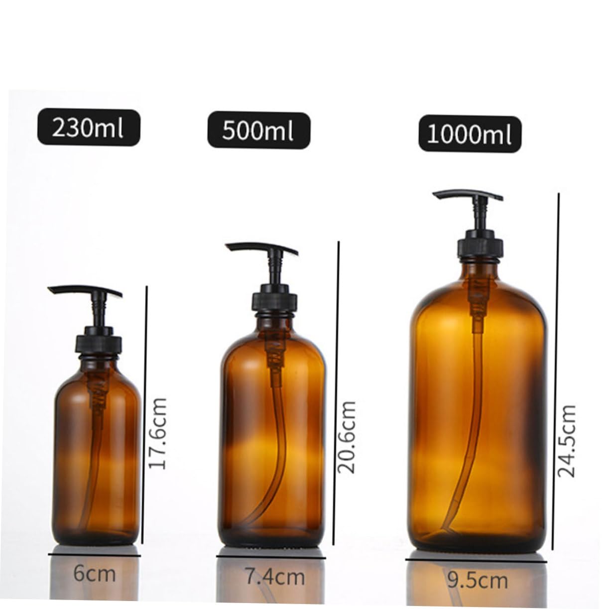 LIFKOME Sprühflasche Stück 2 Wiederbefüllbar 500ml Braune Glas