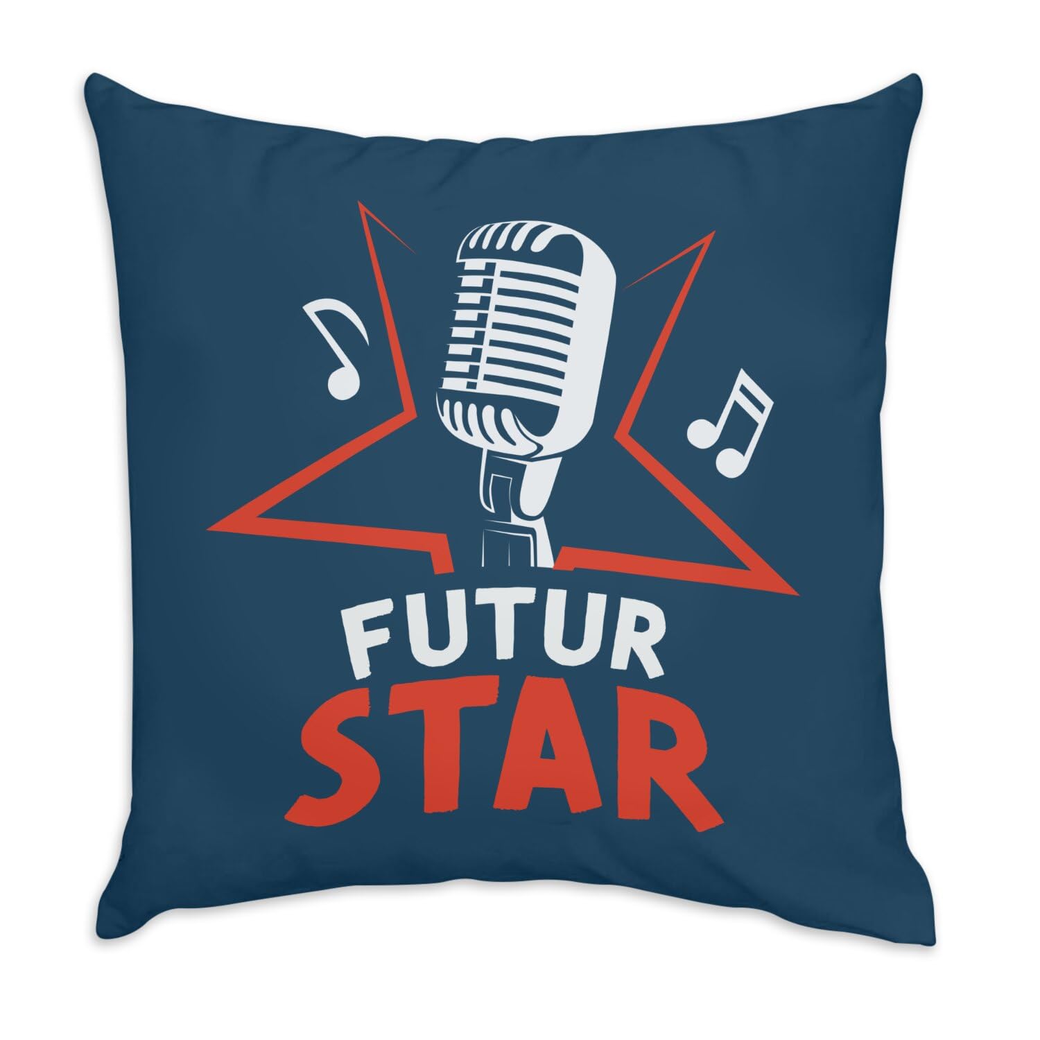 Coussin bleu futur star chanteur pour décorer la chambre