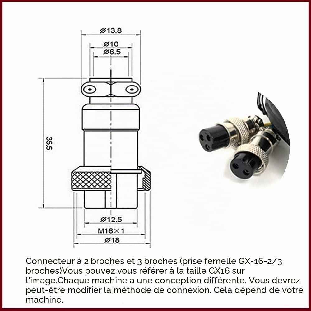 SUSEMSE Pédale de soudeur 2 + 3 broches pour machines à souder TIG Équipement de contrôle de plaque de pied