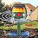Price comparison product image Outdoor Cat Repeller, 360° Solar Ultrasonic Animal Repellent with Flame Light, Vibrating Fox Deterrent IP66 Waterproof 5 Modes Adjustable for Dog Rabbit Deer Fox Squirrel, Cat Scarer for Garden/Yard