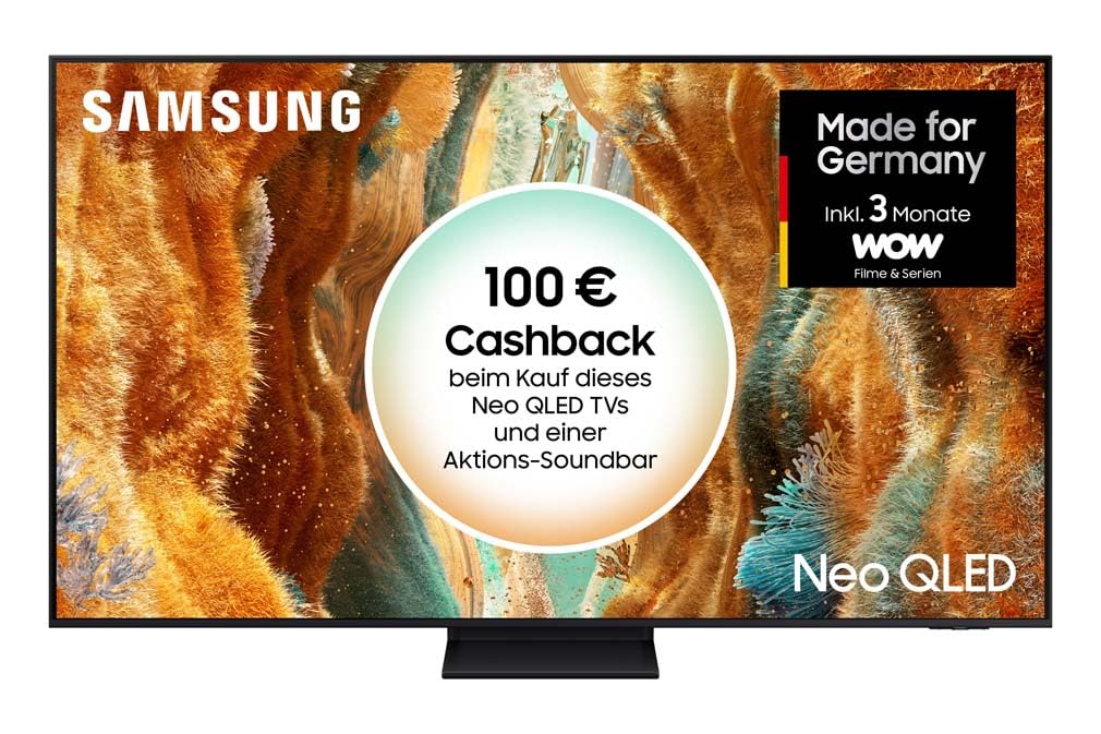 Samsung Neo QLED 4K QN70F 55 Zoll (138 cm) Mini LED Fernseher, Optimiert für Fussball, NQ4 AI Gen2 Prozessor, Quantum Matrix Technology Slim, Motion Xcelerator, Samsung Vision AI Smart TV