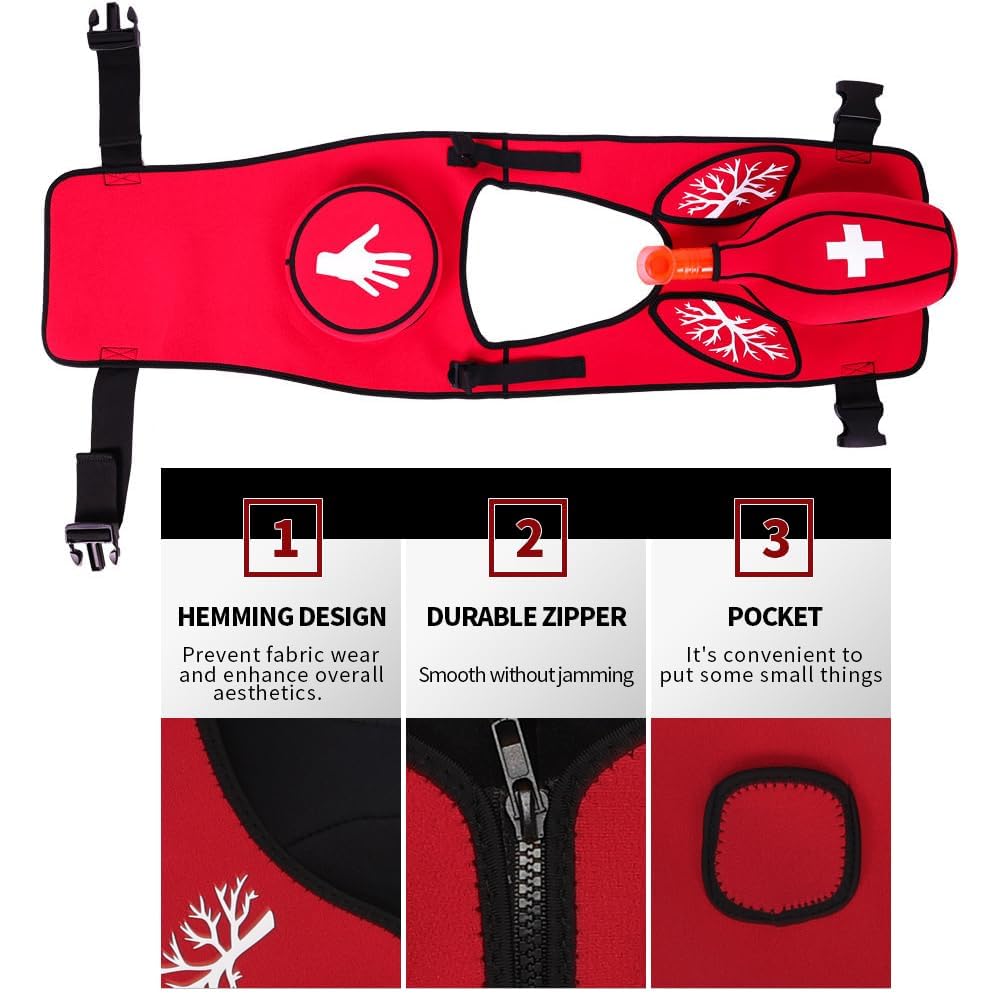 Gilet d'entraînement anti-étouffement pour adultes, modèle de simulation d'obstruction des voies respiratoires avec pratique des claquements dans le dos pour premiers secours, RCR et intervention