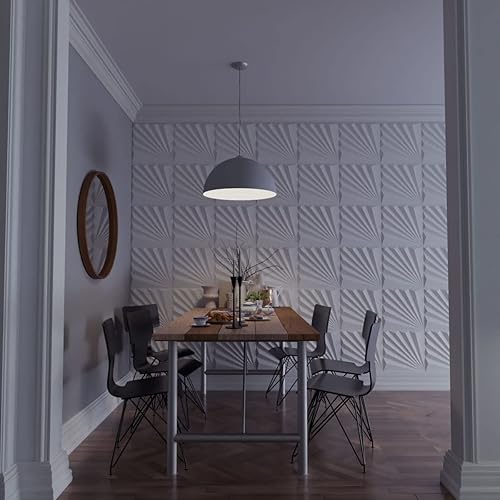 Miniatura 11 de Ekena Millwork WP20X20AAWH-CASE-50 19 5/8 pulgadas de ancho x 19 5/8 pulgadas de alto Aire EnduraWall Decorativo 3D Panel de Pared Cubre 133.73 pies