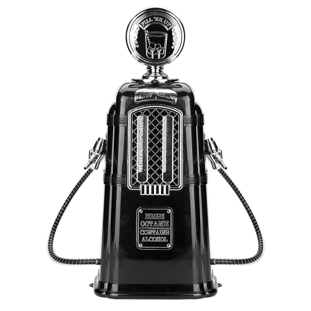 Distributore di birra 1000 CC, pompa a doppia pistola per erogatore di alcol adatto per birra, alcool, acqua, succo di frutta, vino, acqua gassata(Nero)