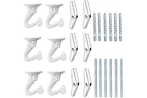 6 Sets Ceiling Hooks Heavy Duty for Hanging Plants