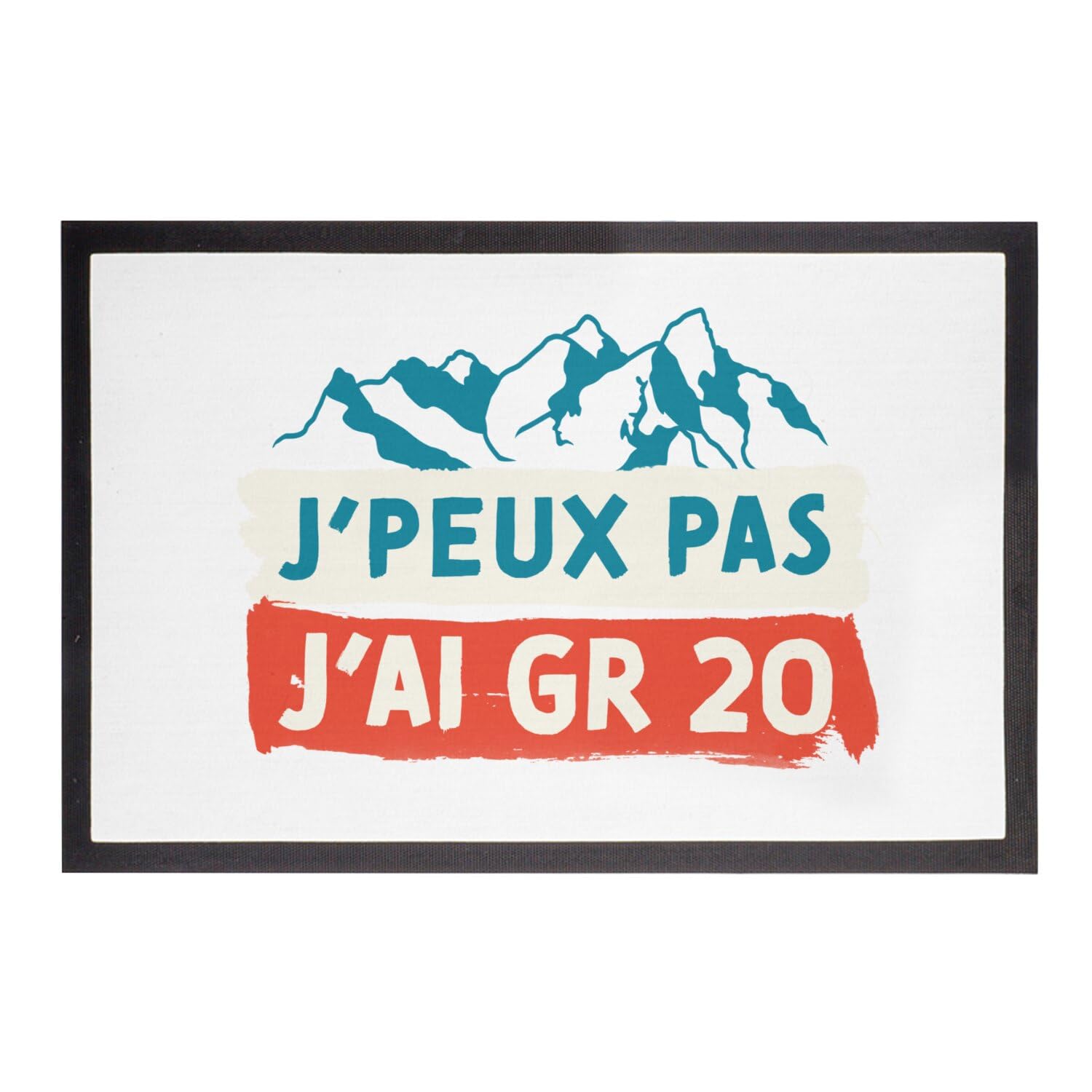 Paillasson blanc 60x40 cm imprimé montagne pour paillasson d'entrée
