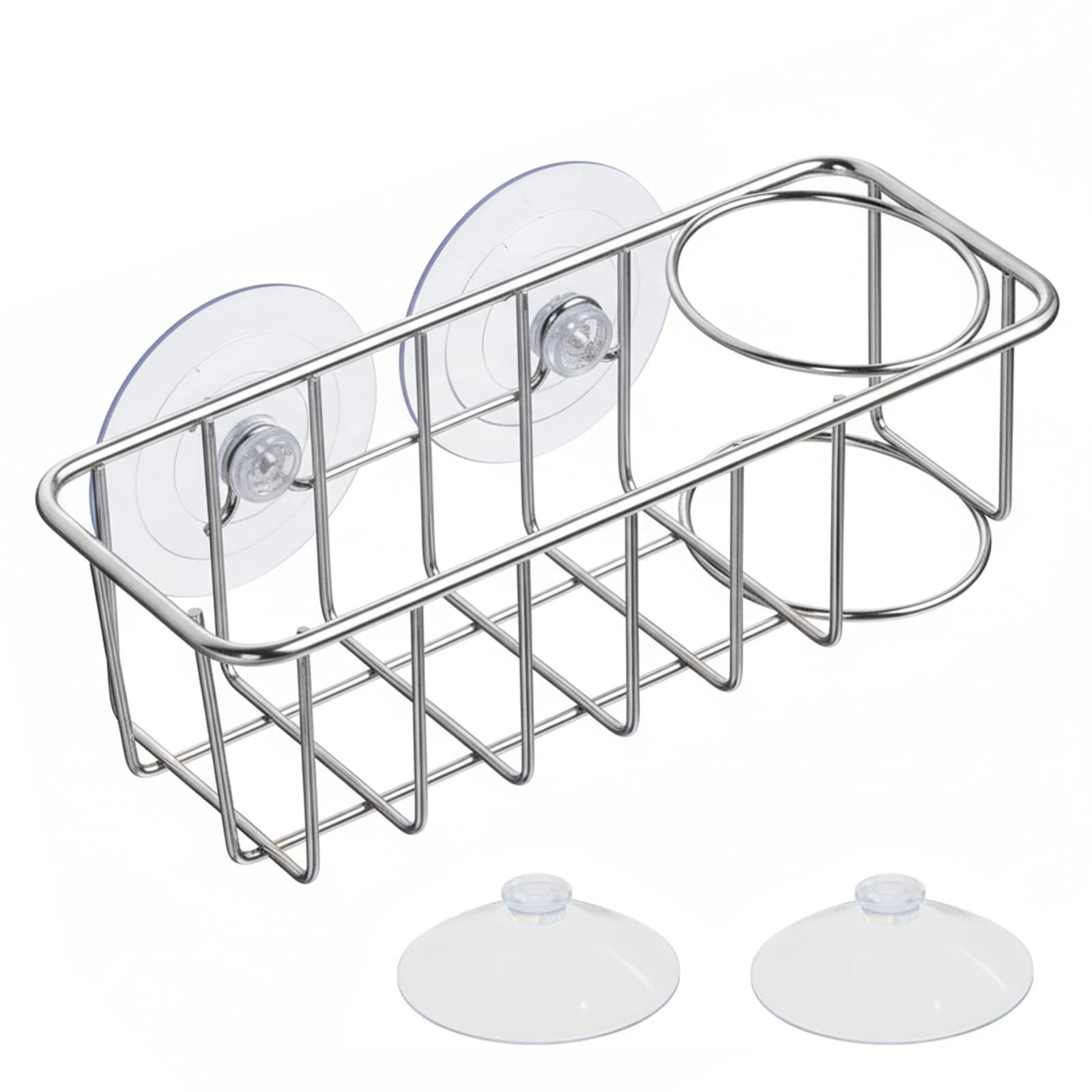 Sink Sponge Holder Caddy Removable Kitchen Dish Sponge Storage Organizer Kitchen Bathroom Sink Sponge Holder Organizer with Adhesive