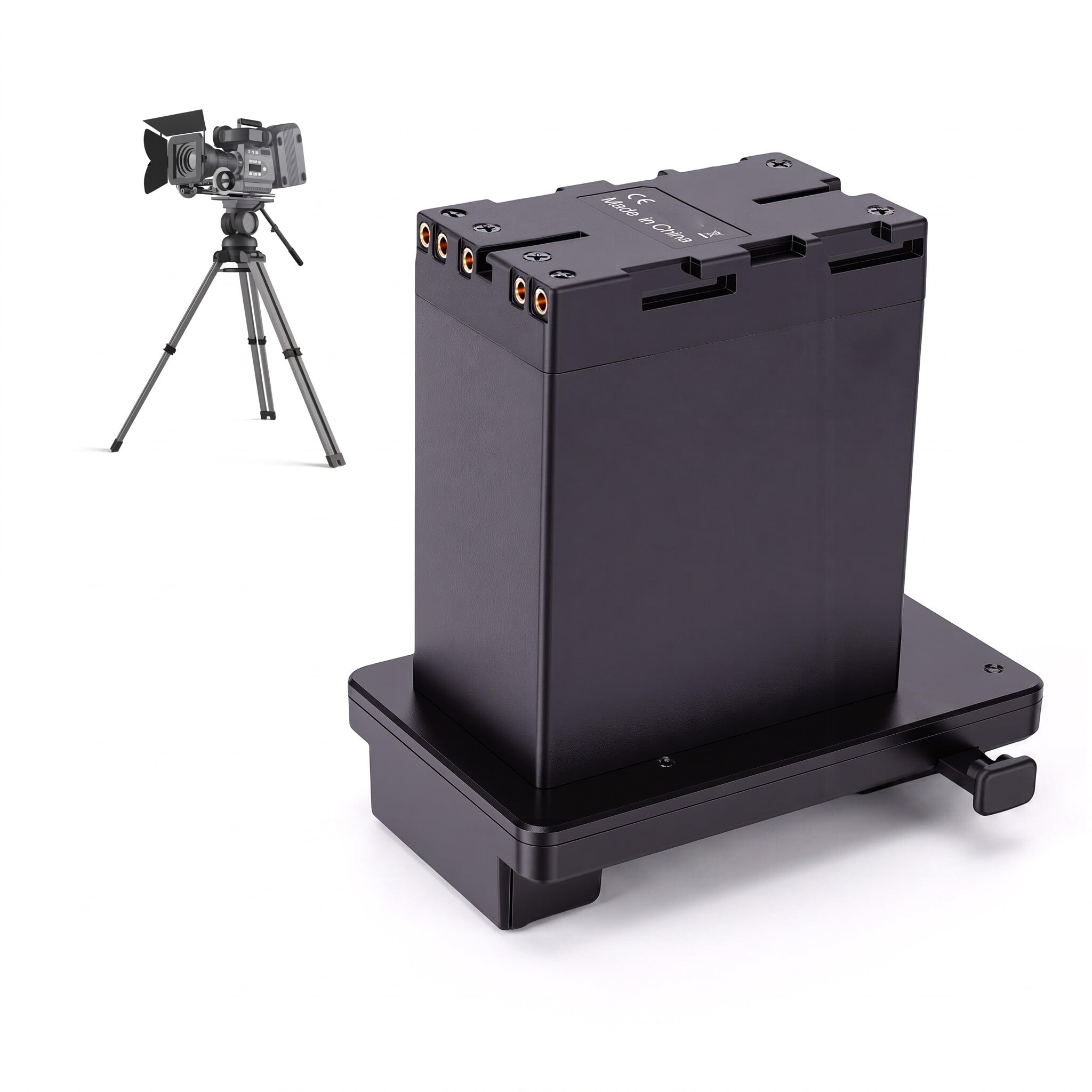 Sxhlseller Adattatore Batteria Fittizia per Videocamere, Alimentazione Continua BP U V Mount for Riprese Video e Produzione con Videocamere