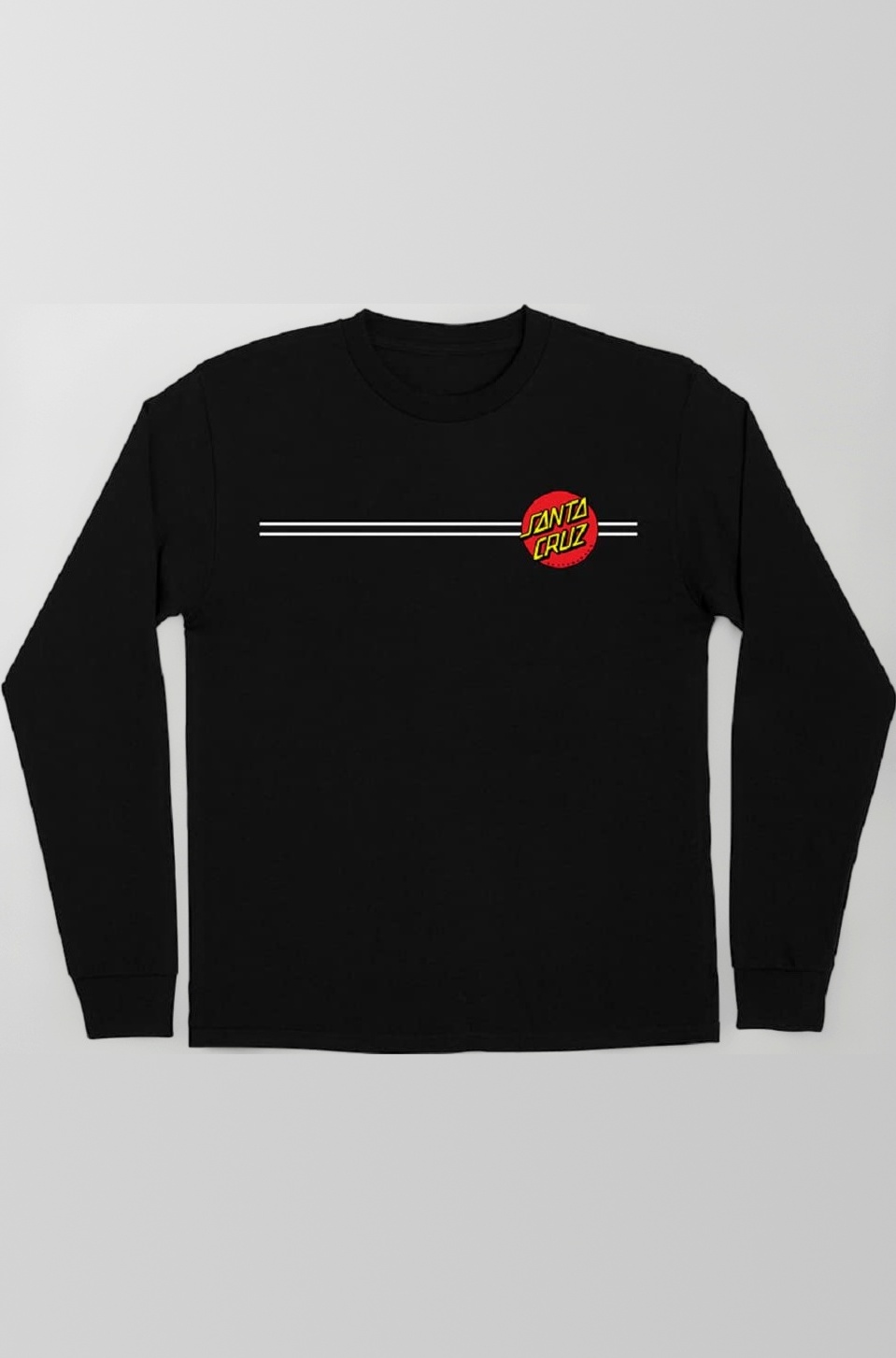 NHS Santa Cruz Classic Dot Men's Long Sleeve T-Shirts,Black,