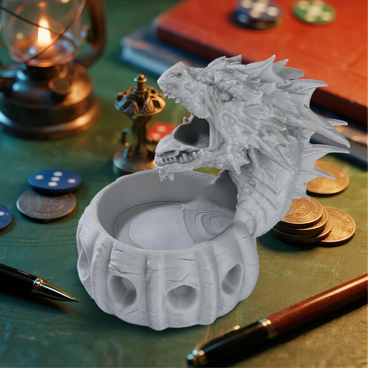 DND Dragon Dice Tower, Suitable for Dice Smaller Than 16mm, 3D Resin Dice Tray, Tabletop Dice Game Accessories - Image 2