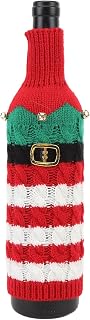 Xmas Wine Bottle Sweater Decorative Knitted Wine Cover Multifunctional for Home Storage 1 Piece