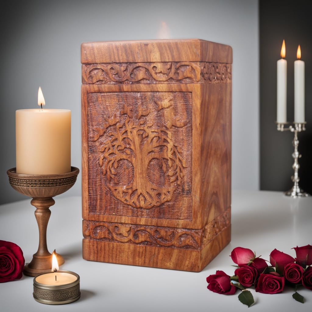 Prime Art Wooden Urns for Human Ashes Adult Wooden