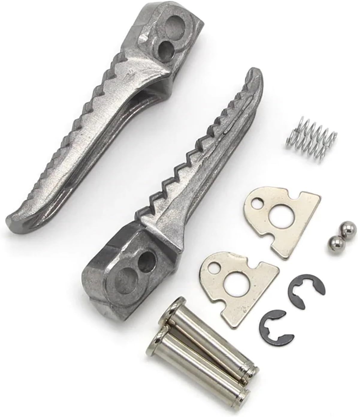 Motorcycle Rear Footrest Floor Boards Pedals Fit For Suzuki GSXS750 SV650 GSR750 GSX-S750 Gladius SFV650 Quad Bike Snow Moped Moto(White Rear pedal)