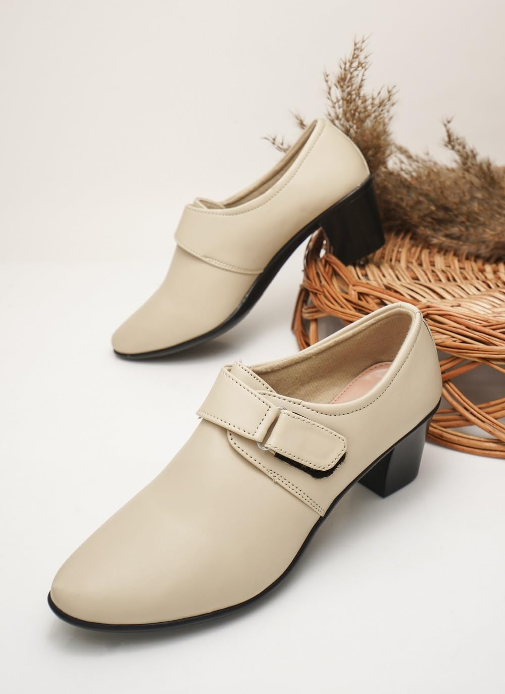 SELFIEE Women Stylish Block Heel Bellies | Comfortable Slip-On Formal Shoes | Solid Design Office Wear Footwear 1