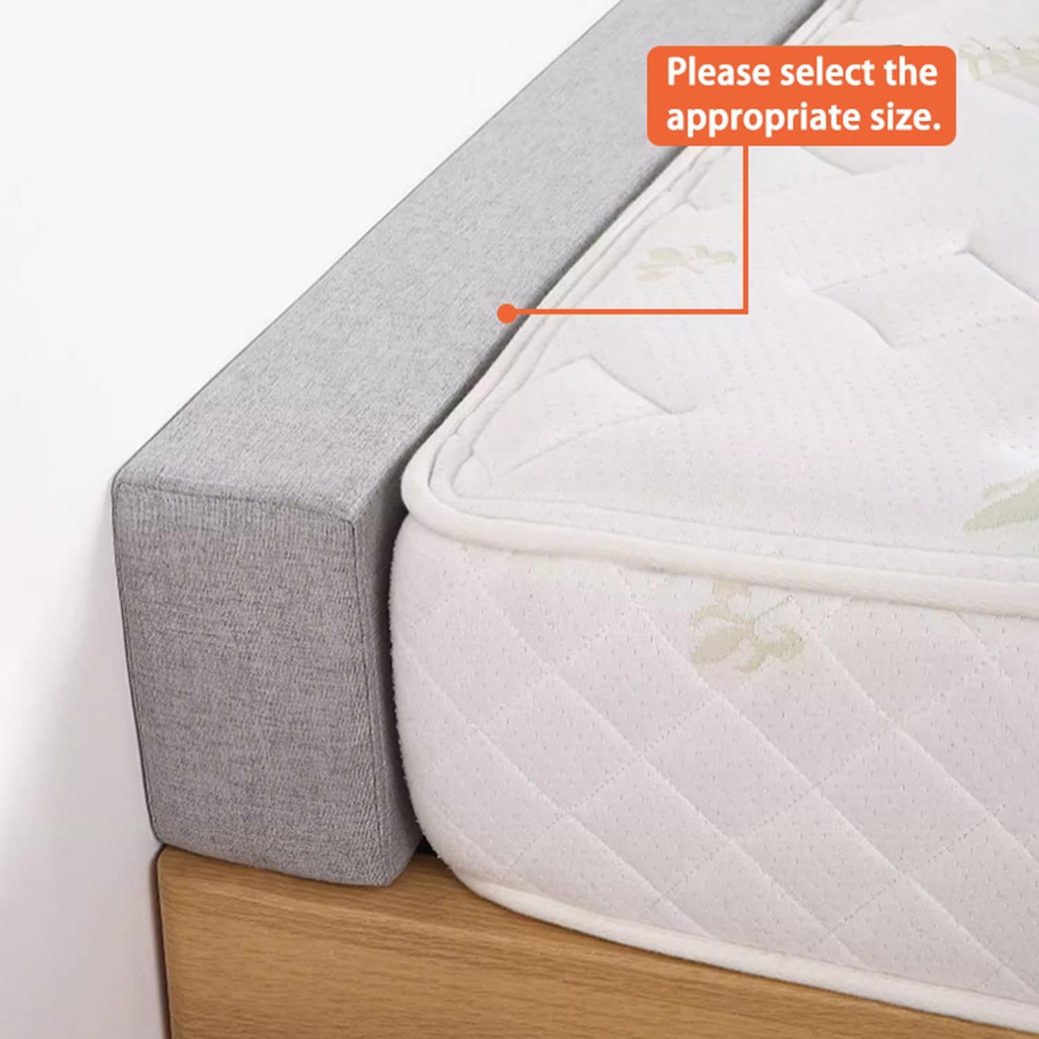 Bettlückenfüller für Matratze 90-220cm, 45D High-Density Schaumstoff Matratzenverlängerung gegen Herausfallen von Kissen, Abnehmbarer Waschbarer Bezug, Ideal für Kopfteil Wand(Dunkelgrau,190x20x30cm)