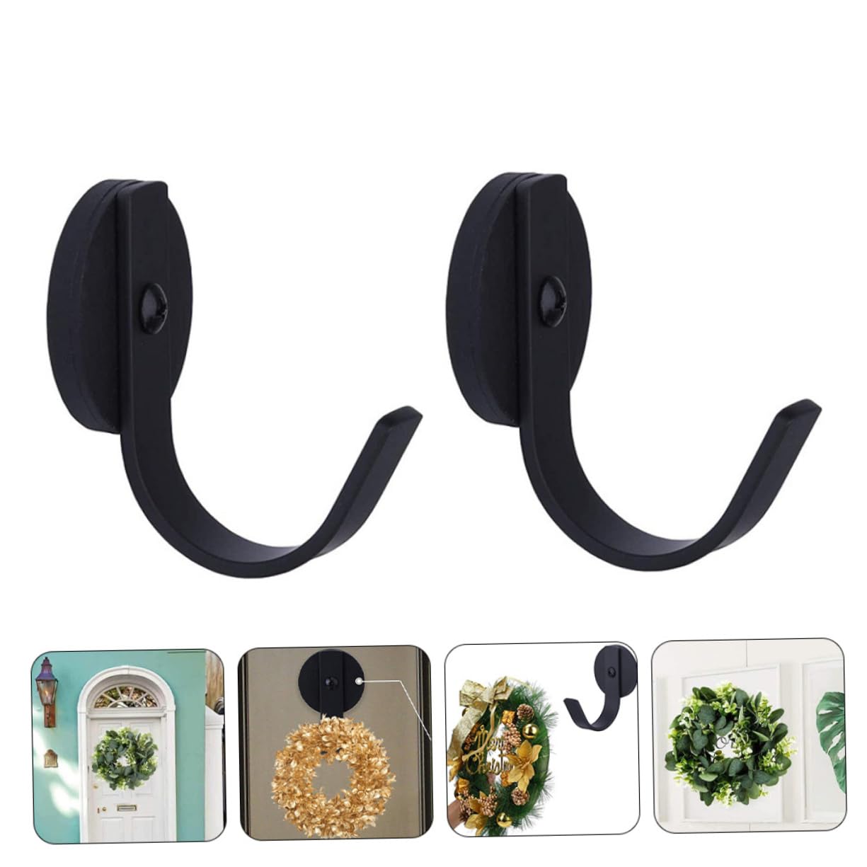 Ciieeo Ganchos Magnéticos Para Decoración De Puertas Y Ventanas De Soporte Para Guirnaldas Y Wreaths Instalación Y Uso Práctico Para Decoraciones Navideñas Y 2 Piezas X 3