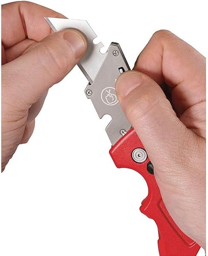 Miniatura 5 de Milwaukee 48-22-1902, cuchillo de utilidad que gira con sistema Fastback y cuchillas de utilidad para uso general 48-22-1950 con despachador