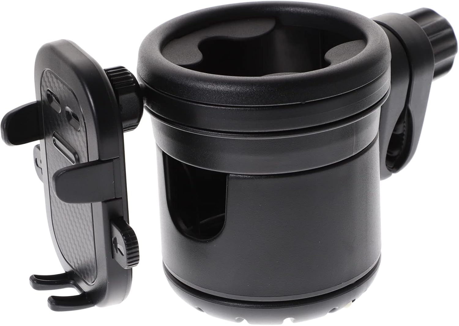 Stroller Cup Holder with Phone Holder for Walkers and Bicycles Durable and Secure Bottles and Drinks Fits Cups