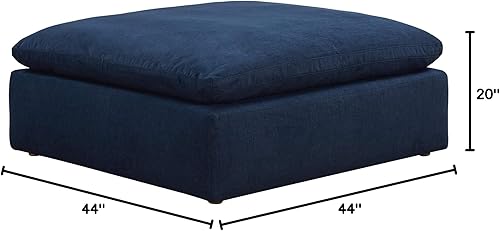 Miniatura 2 de Sunset Trading Funda contemporánea de la colección Puff solo para otomana modular cuadrada de 44 pulgadas, tela de rendimiento lavable a prueba de