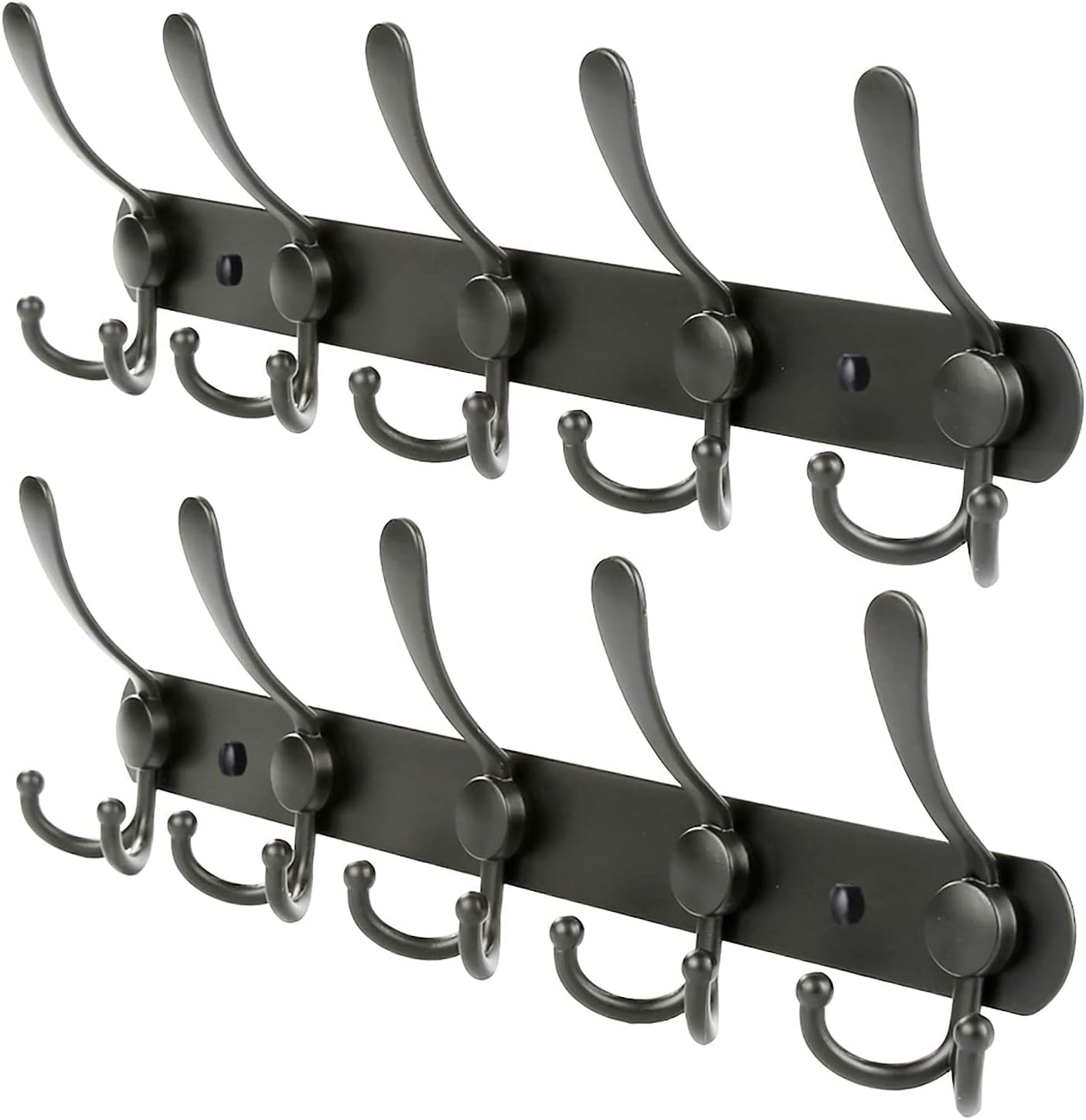 2Pcs Wall Mount Coat Hooks,Coat Rack,Towel Hooks,Heavy Duty 5 Standard