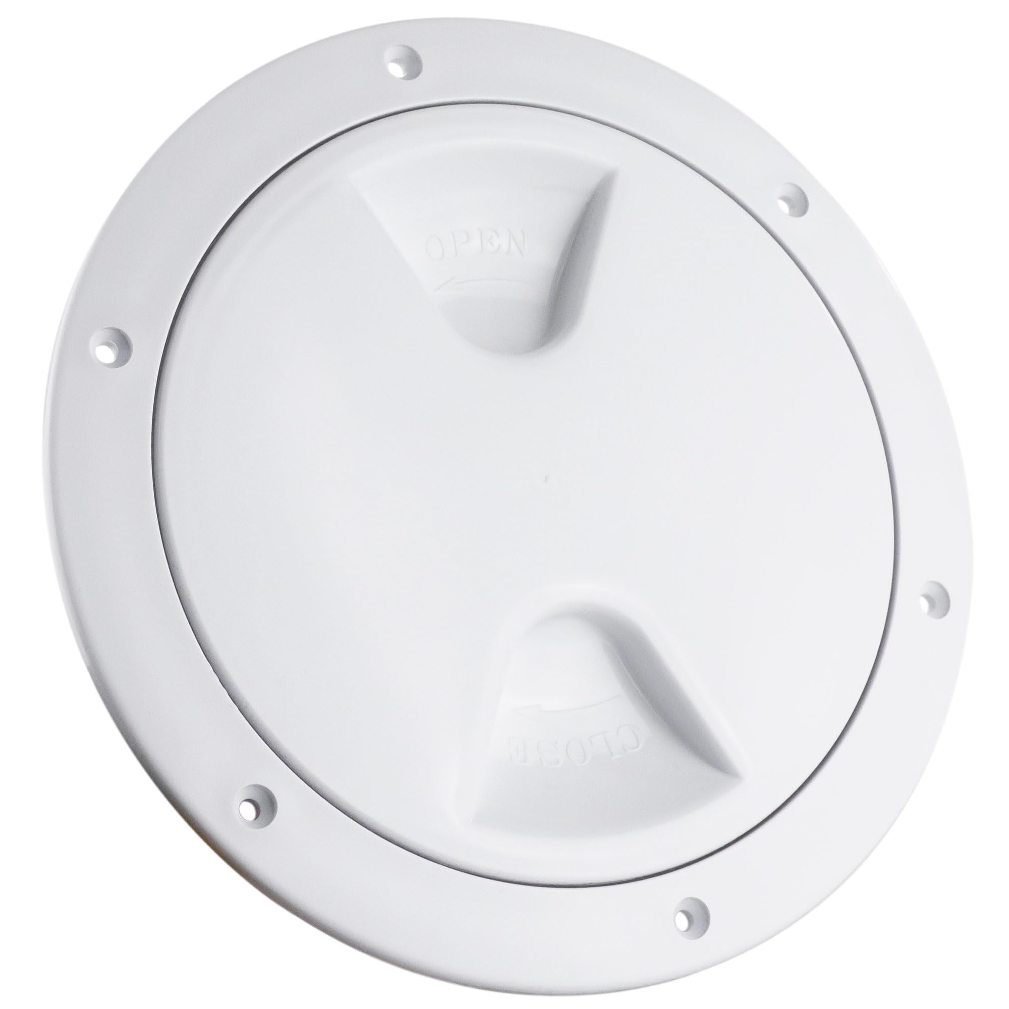 'Five Oceans Boat Hatch, Marine Access Hatch, Round Inspection Deck Plate Hatch with Detachable Cover, UV Resistant ABS White Plastic, 4'', 5'', 6'', 8'' Multiple Sizes'