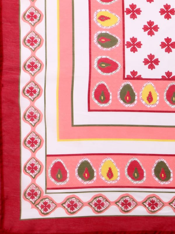 Image of NAINVISH Cotton Blend Kurti Pant & Dupatta | Orange Kurta Set for Women | Women Kurta Pant Dupatta Set | Kurta Pant with Dupatta Set | Printed Kurta Pant Dupatta Set
