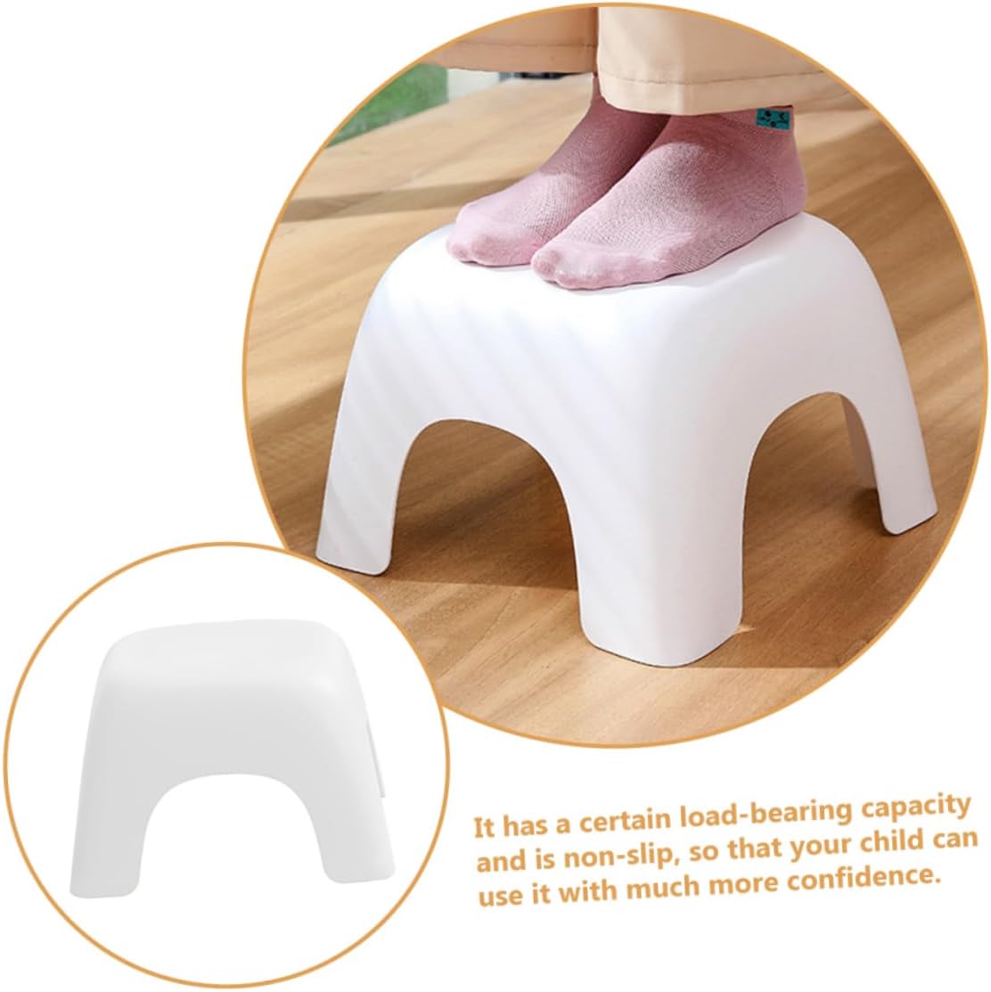 Non Skid Stool for Shoe Changing Stackable Footstool for Toddlers Multi Purpose Step Stool for Bathroom and Kitchen Use