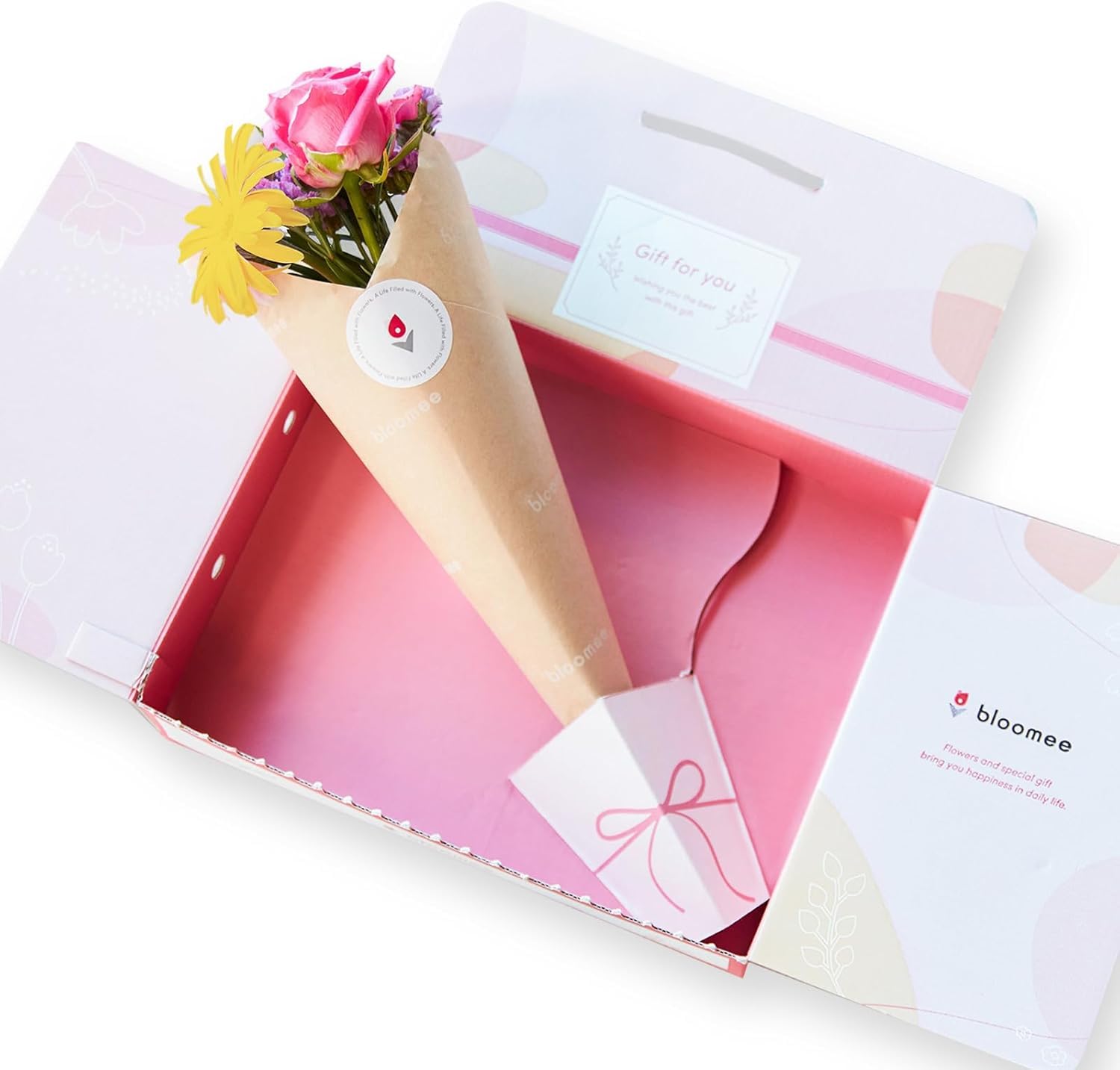 Amazon｜bloomee(ブルーミー) 季節のお花 4本 ブーケ セット