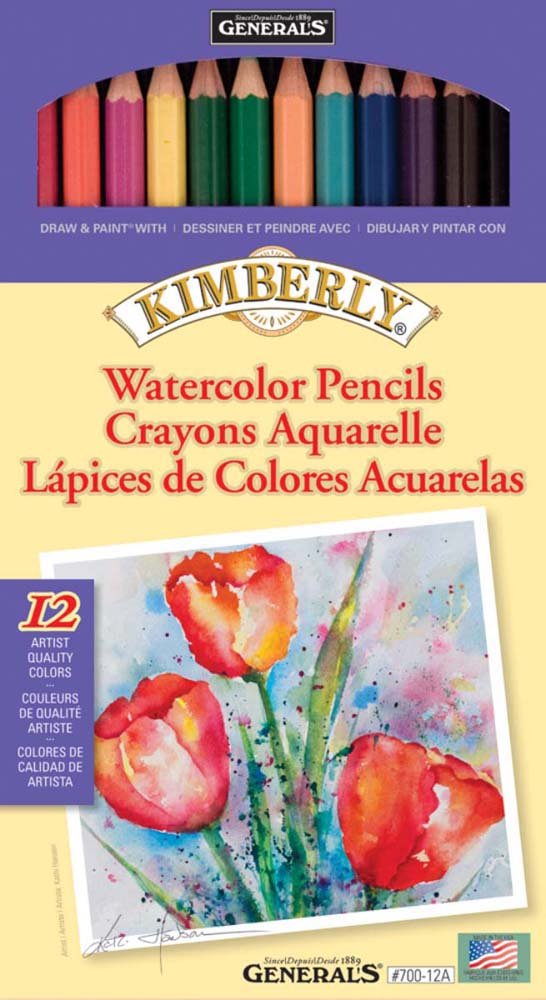 General Pencil 700-12A Kimberly 12Pc.Watcol Pencil Set700 12A, 48 Count (Pack of 1), Multicolor 12