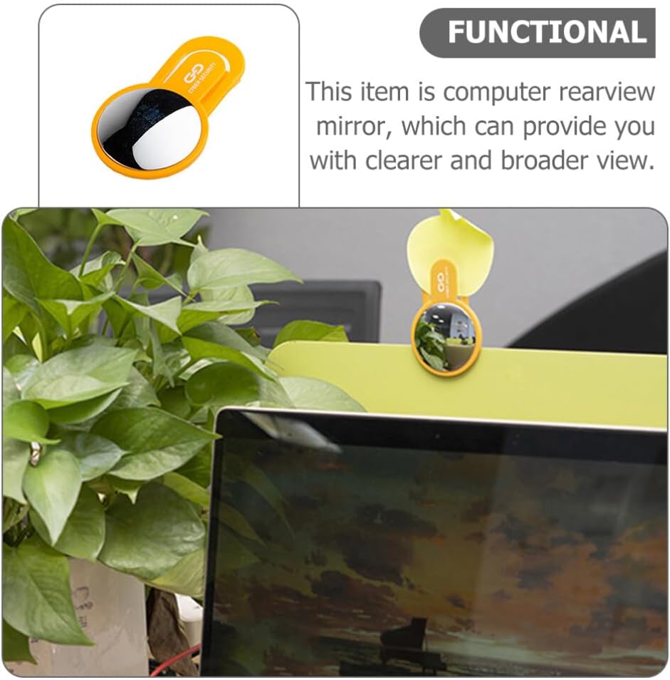 ULTECHNOVO Computer Mirror Lap Desks Office Laptop Mini Mirror Mini Cubicle Linux Laptop Safety Desk Rear-View Rear-View Monitors Computer - Reflective Abs