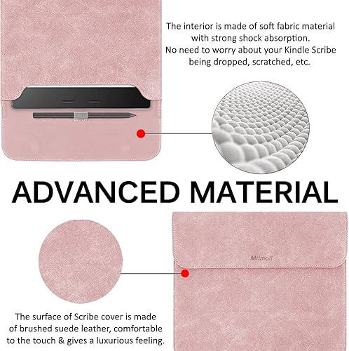 Miniatura 3 de Miimall Funda compatible con Kindle Scribe 2022, de cuero de alta calidad, funda protectora de cuero para Kindle Scribe de 10.2 pulgadas (versión